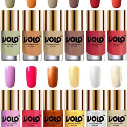 VOLO Set Of 12 Extra Shine Nail Polish-9.9ml Each Combo-No-123-32