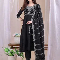 KALINI Women Embroidered Anarkali Kurta Set-picture-56