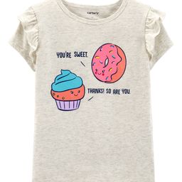 Carter's Donut & Cupcake Flutter Sleeves Tee - Grey-image-3