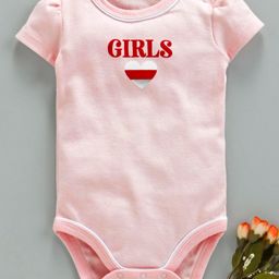 Fox Baby Short Sleeves Onesie Girl Print - Pastel Pink-image-52