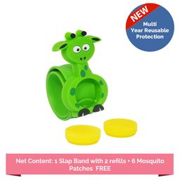 Safe-O-Kid Mosquito Repellent Band With 2 Refills - Green-10
