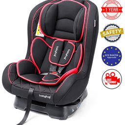 Babyhug Expedition 3 In 1 Convertible Car Seat With Recliner with 1 Year Warranty - Black Red-image-65