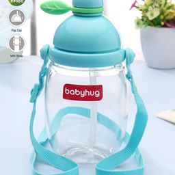 Babyhug Round Straw Sipper with Carrying Strap Blue - 410 ml-20