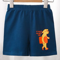 Kookie Kids Knee Length Shorts Puppy Print - Blue-image-23