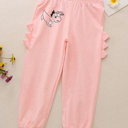 Kookie Kids Full Length Lounge Pant Dino Print - Pink-image-54