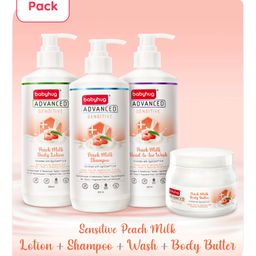 Babyhug Advanced Sensitive Peach Milk 200ml Trial Combo  - pack of 4-15