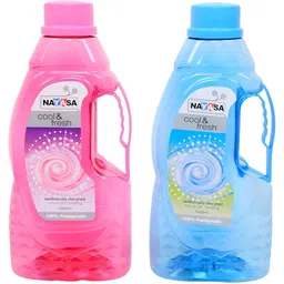 Nayasa Blue & Pink Set of 2 Plastic Water Bottle-28