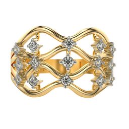 VALANOVA Yellow Gold Plated Sterling Silver 0.30Ct Lab Grown Diamond Ring-image-48