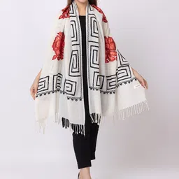 PASHGIRI Women Floral Embroidered Shawl-24
