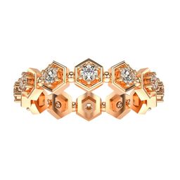 VALANOVA Women Hallmarked 14KT Rose Gold Certified Lab Grown Diamond Ring 0.54cts-image-27