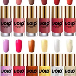 VOLO Set Of 12 Luxury Super Shine Nail Polish - 10 ml Each-Combo-No-222-15