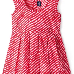 JAV CREATIONS Girls Striped Round Neck Fit & Flare Dress-image-67