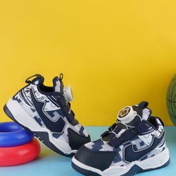 BAESD Unisex Kids Woven Design Leather Regular Sneakers-31