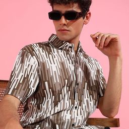 INDICLUB Men Spread Collar Abstract Printed Casual Shirt-image-36