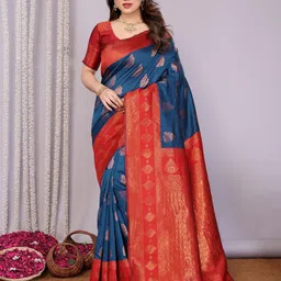 AVANTIKA FASHION Woven Design Zari Pure Silk Banarasi Saree-picture-55