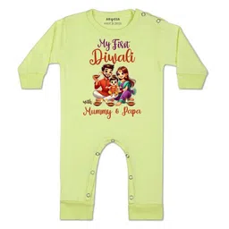 arvesa My First Diwali Printed Baby Rompers-picture-18