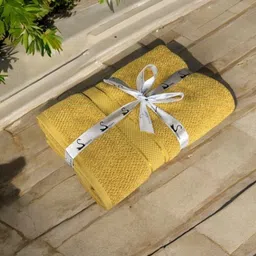 SENSES Yellow 1 Cotton 550 GSM Bath Towel-image-61