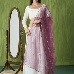 Dupatta Bazaar Embroidered Dupatta with Sequinned-67