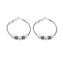 Gurjari Jewellers Hoop Earing with PEARL: and Brass Hoop Earring-image-89