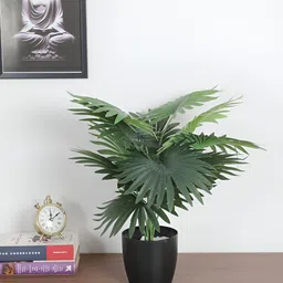 ARICK DECOR Green 1 Pieces Palm Artificial Plant With Pot-image-62