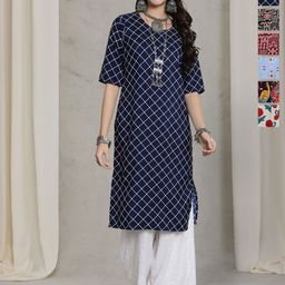 7Threads Women Pack of 6 Printed Thread Work Kurta-image-74