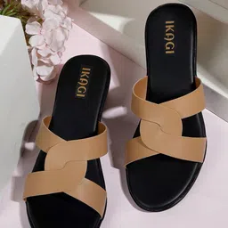IKAGI Women Wedding Casual Platform Slip-On Wedge Heel Sandals-13