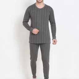 TOUCH WOOL Striped Cotton Thermal Set-image-91