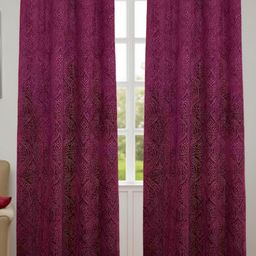IVAZA Violet Velvet Long Door Curtains-20