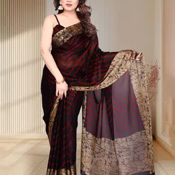 SUPERLAXMI Leheriya Pure Chiffon Leheriya Saree-picture-4