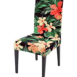 HOKIPO Green Printed Chair Cover-picture-33