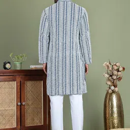 Jompers Men Embroidered Regular Mirror Work Kurta with Pyjamas image 5