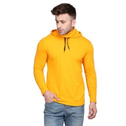 BEYOU FASHION Men Hooded Solid Cotton Slim Fit T-shirt-image-78