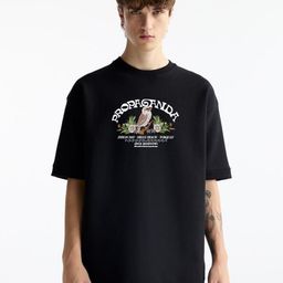 MISCHIEF MONKEY Men Typography Printed Round Neck Cotton Oversized T-shirt-image-71