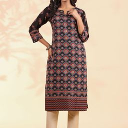 Vbuyz Women Floral Printed Sequinned Floral Kurta-image-54