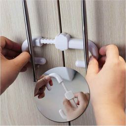 Babyhug Slide Door Lock - White image 3