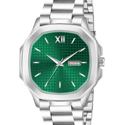 THE SHOPOHOLIC Men Patterned Dial & Stainless Steel Straps Analogue Watch ARABIC GREEN-picture-32