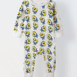 SPUNKIES Playful Character Print Romper - Cozy & Adorable-15