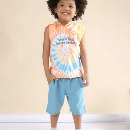 Polka Tots Unisex Kids Printed T-shirt with Shorts-image-66