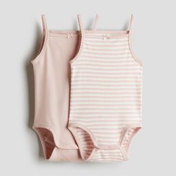 H&M 2-Pack Sleeveless Cotton Bodysuits-image-34