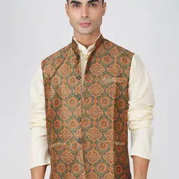 Vastraa Fusion Men Printed Woven Nehru Jackets-picture-46