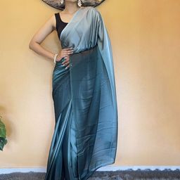 HERE&NOW Ombre Pure Chiffon Saree-picture-17