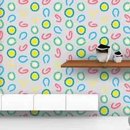ArtzFolio Printed UV-Resistant Anti-Bacterial Colorful Abstract Elements Peel & Stick Wallpaper-image-67