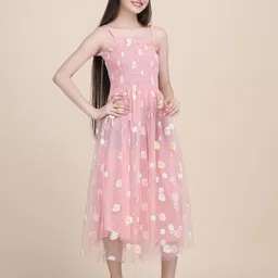 PTVIZE Polka Dot Print Net Fit & Flare Midi Dress image 2