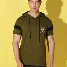 WOOSTRO Men Typography Printed Round Neck Cotton Slim Fit T-shirt-image-11