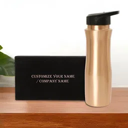 INTERNATIONAL GIFT Copper-Toned Single Copper Solid Water Bottle-image-86