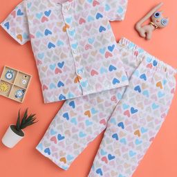 Polka Tots Boys Geometric Print Night suit-image-47