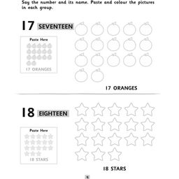ekas books Activity Book Let's Start Pasting & Colouring Numbers 1 to 20 - English image 4