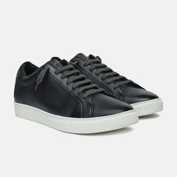 ZEESH Men Lace-Ups Round Toe Lightweight Leather Sneakers-image-0