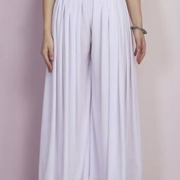 Moda Rapido Women Relaxed Straight Fit Mid-Rise Pleated Trousers-picture-2