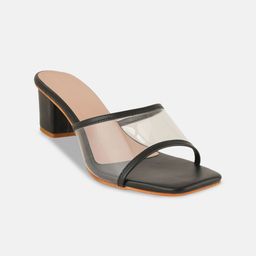 Rubeezz Women Party Transparent Block Heel Sandals-16
